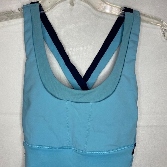 Lululemon Stuff Your Bra Tank II Blue Moon/Inkwell Size 4 - Picture 2 of 6